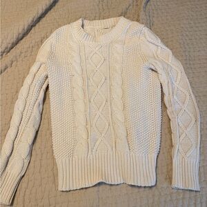 Jcrew Women's Cable Knit Sweater - Cream